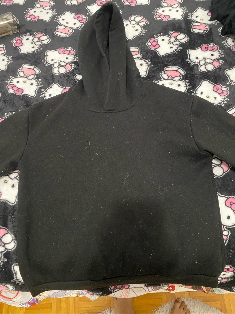 SHEIN Black Kids Hooded Sweatshirt Pullover